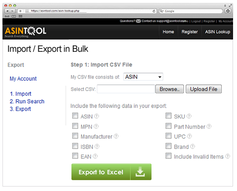 ASIN Number Lookup for Amazon